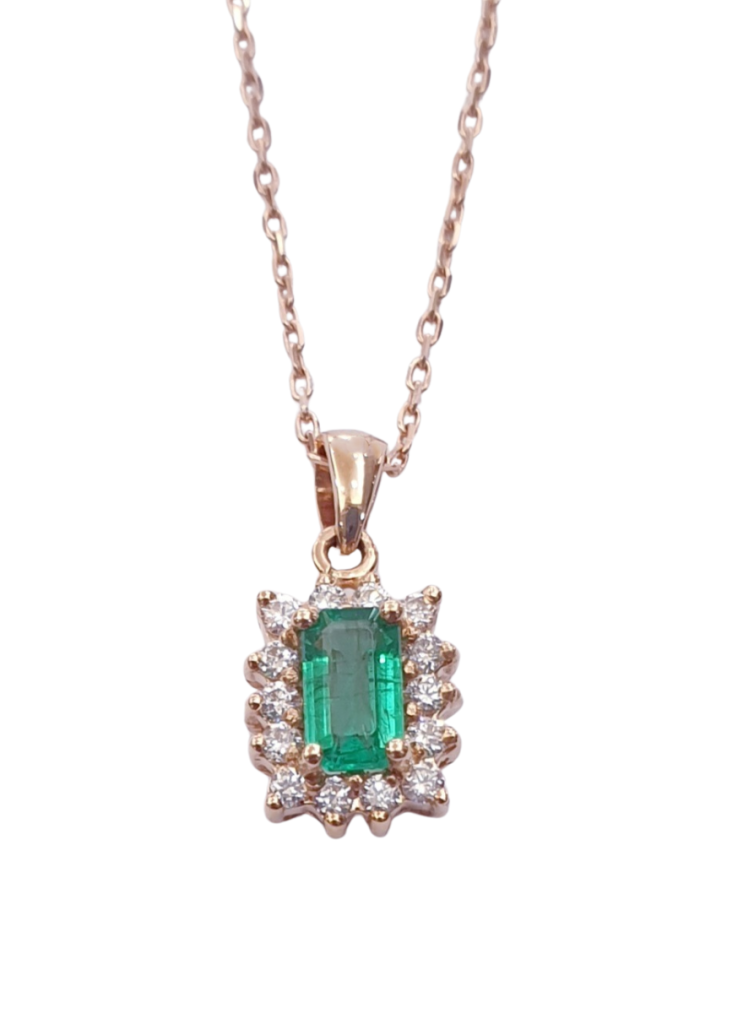 DIAMOND EMERALD NECKLACE