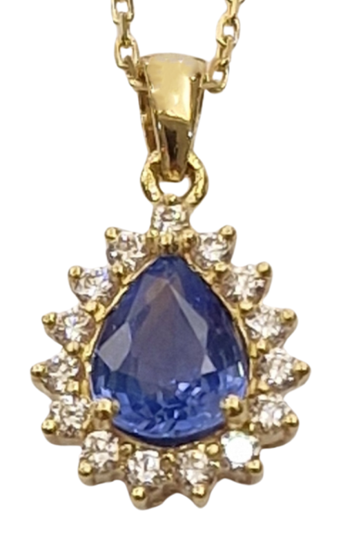 DIAMOND SAPPHIRE NECKLACE