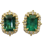DIAMOND EMERALD EARRINGS