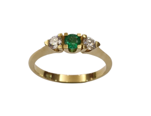 DIAMOND EMERALD RING