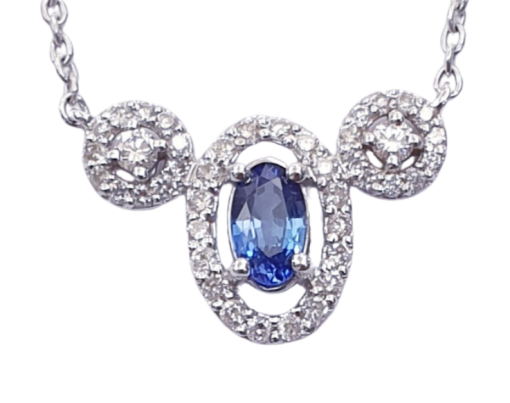 DIAMOND SAPPHIRE NECKLACE