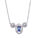 DIAMOND SAPPHIRE NECKLACE