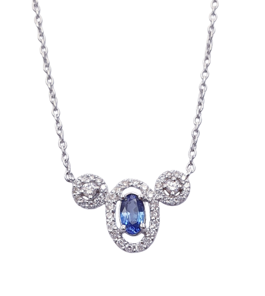 DIAMOND SAPPHIRE NECKLACE