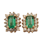 DIAMOND EMERALD EARRING