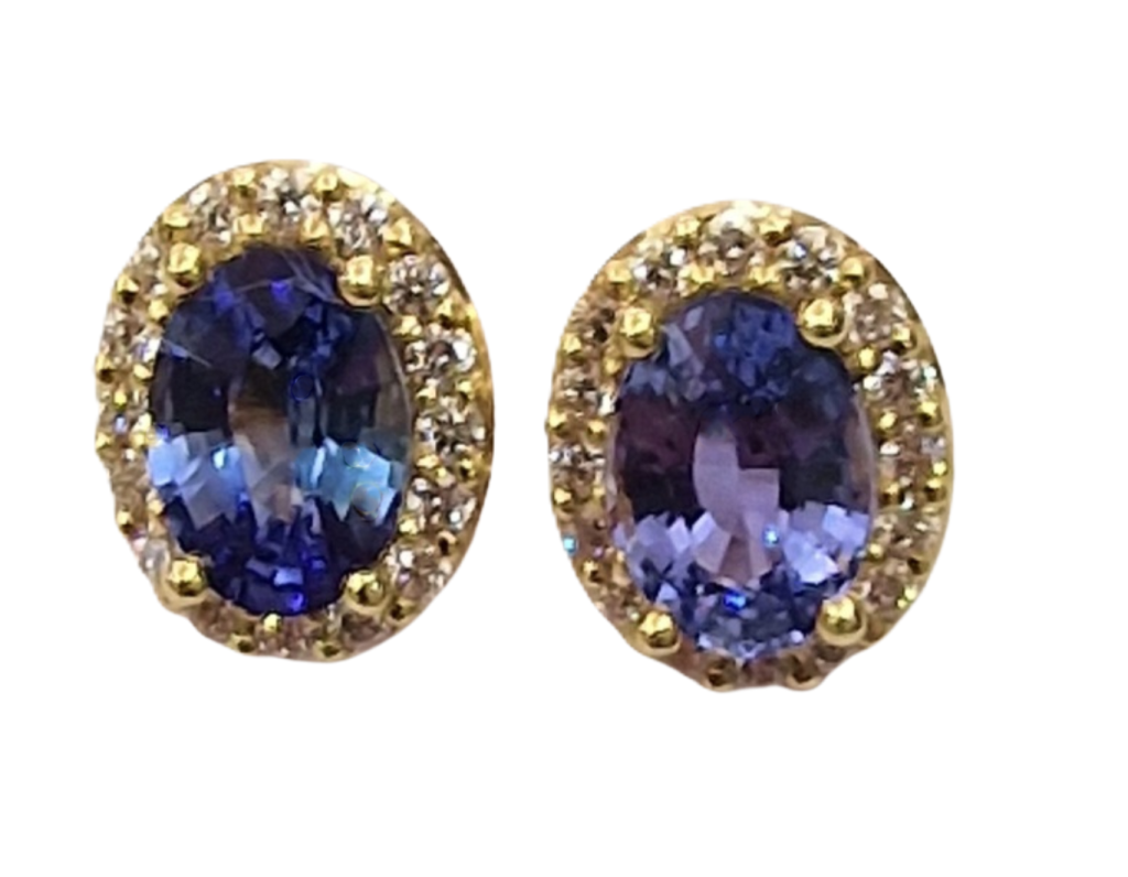 DIAMOND SAPPHIRE EARRINGS
