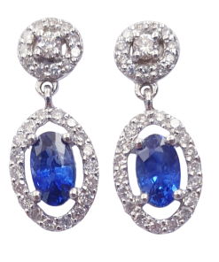 DIAMOND SAPPHIRE EARRINGS