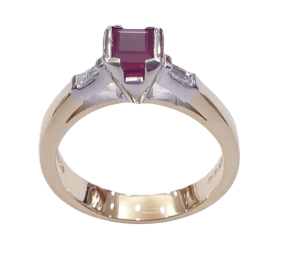 DIAMOND RUBY RING