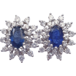 DIAMOND SAPPHIRE EARRINGS
