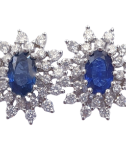 DIAMOND SAPPHIRE EARRINGS